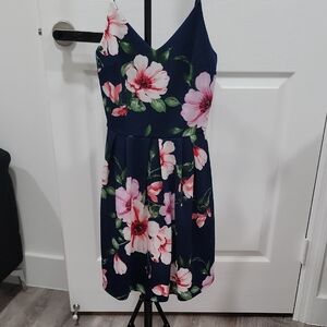 Monteau Navy and Pink Dress